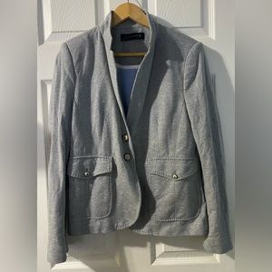 Zara Women Grey Knit Jersey Blazer Size Large